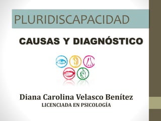 PLURIDISCAPACIDAD
CAUSAS Y DIAGNÓSTICO
Diana Carolina Velasco Benítez
LICENCIADA EN PSICOLOGÍA
 