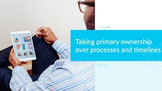 Taking primary ownership
over processes and <melines
DISC Type Is
 