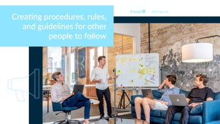 Crea)ng procedures, rules,
and guidelines for other
people to follow
DISC Type Cd
 