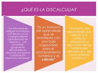 ¿QUÉ ES LA DISCALCULIA?
 