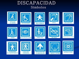 DISCAPACIDAD
   Símbolos
 