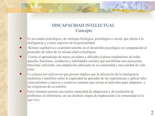 Discapacidad intelectual | PPT