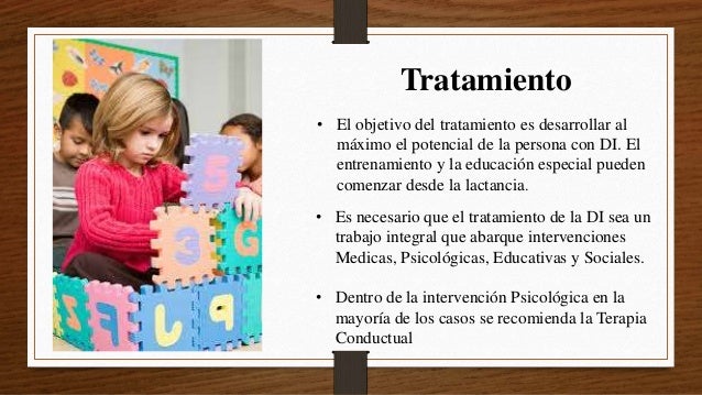 Resultado de imagen para discapacidad intelectual tratamientos