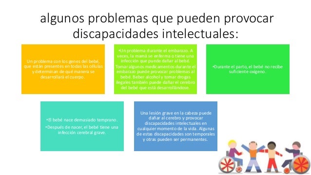 Problemas que podrían derivar en discapacidades intelectuales