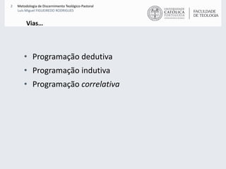 Vias…Programação dedutivaProgramação indutivaProgramação correlativa