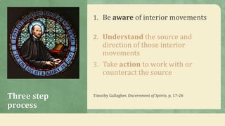 Three step
process
1. Be aware of interior movements
2. Understand the source and
direction of those interior
movements
3....