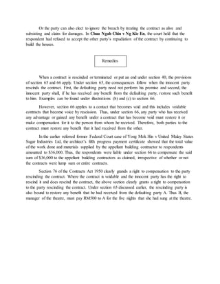 Discharge of Contract By Breach | DOCX