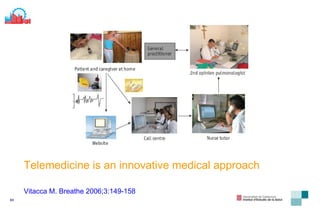 Vitacca M.  Breathe  2006;3:149-158 Telemedicine is an innovative medical approach 