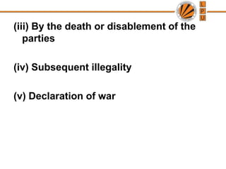 (ii) Non-existence or non-occurrence of a particular state of things	[Krell v. Henry]A contract was to hire a flat for viewing the coronation procession of the king. Theprocession had to be cancelled on account of king’s illness. In a suit for therecovery of the rent, it was held that the contract became impossible of performanceand that the hirer need not pay the rent