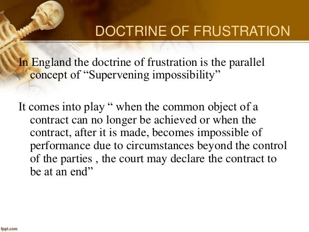 doctrine of supervening impossibility