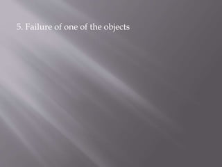 5. Failure of one of the objects
 