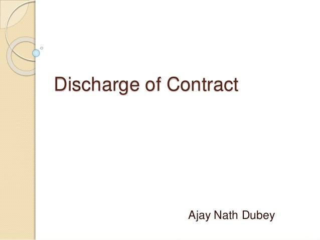Discharge Of Contract Business Law