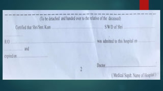 Discharge , referral and death summary 