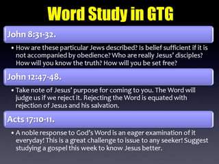 Disciple Makers - Part 3 - Seeking God & Word of God | PPTX