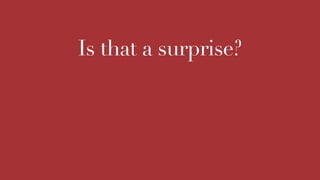 Is that a surprise?
 