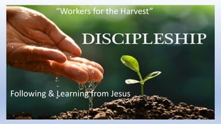 Following & Learning from Jesus
“Workers for the Harvest”
 