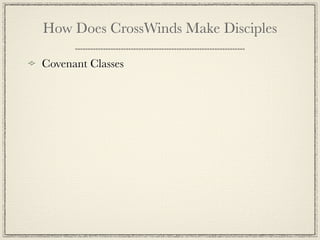 How Does CrossWinds Make Disciples

Covenant Classes
 