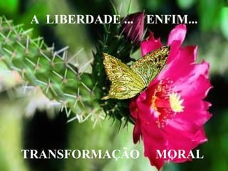 A  LIBERDADE ...  ENFIM... TRANSFORMAÇÃO  MORAL  