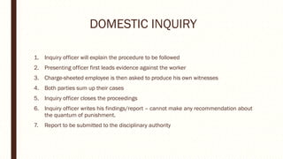 Disciplinary procedure in labour law..... | PPTX