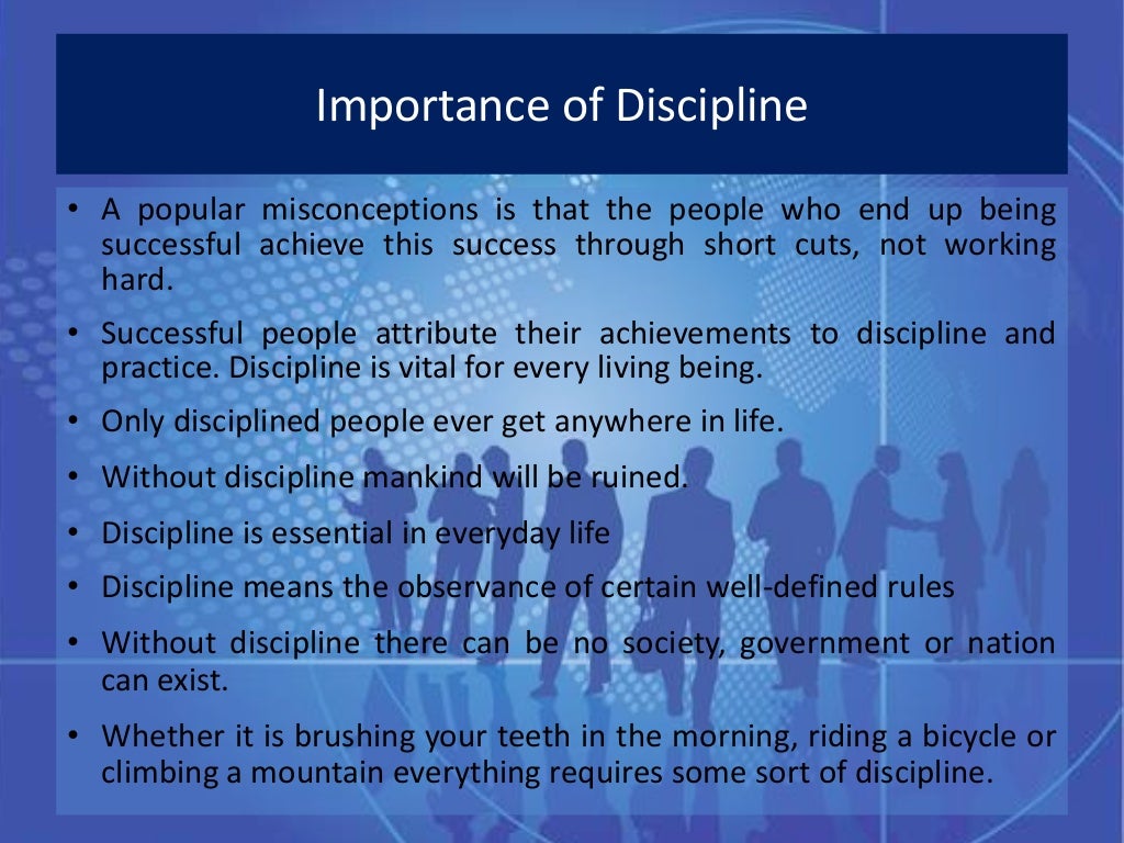 The meaning of Discipline