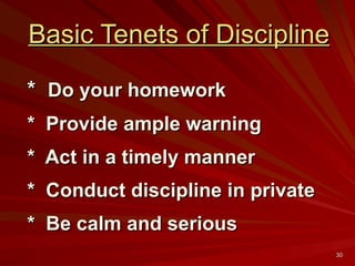 Discipline concept in management and behavior | PPT