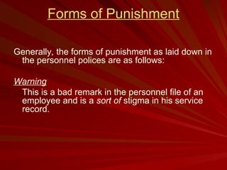 Discipline concept in management and behavior | PPT