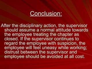 Discipline concept in management and behavior | PPT