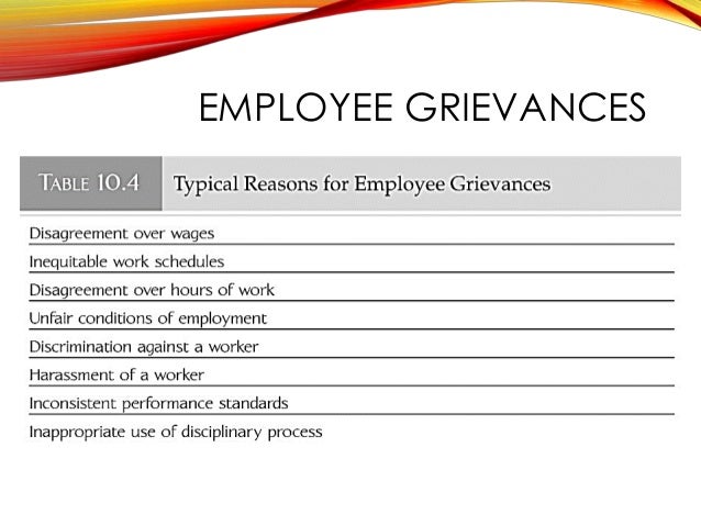 employee discipline and grievance handling