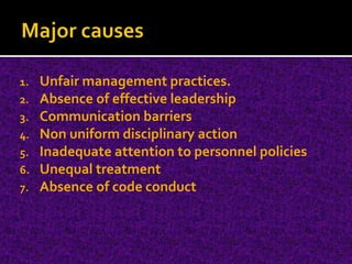 Unfair Management Discipline and grievance | PPTX