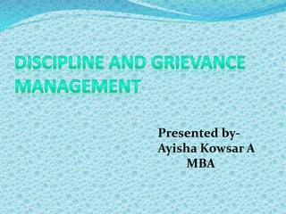 Presented by-
Ayisha Kowsar A
MBA
 