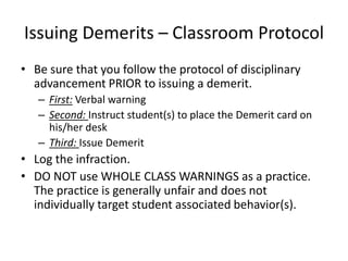Discipline (Demerits & Referrals) | PPT