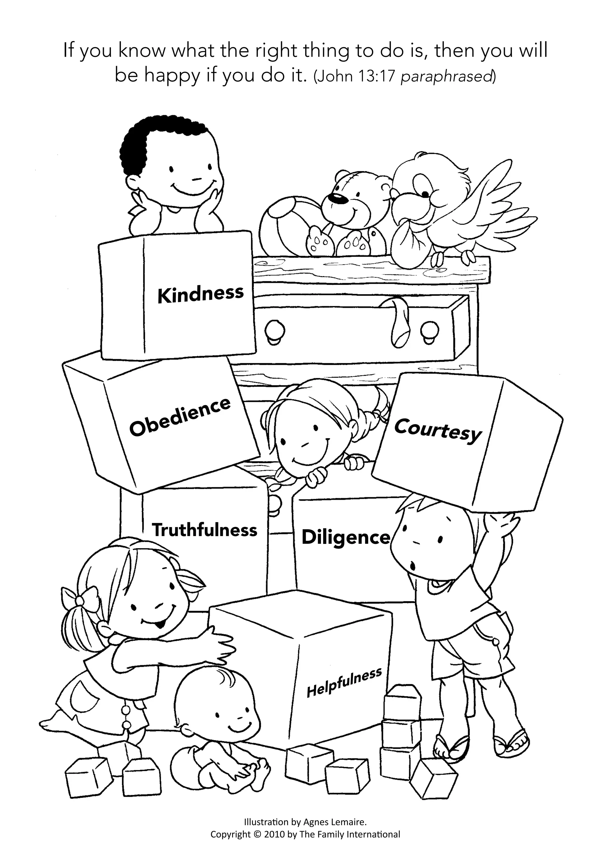 Coloring Page: Discipline Helps Me Grow | PDF