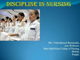 Mrs. Vadivukkarasi Ramanadin,
                   Asst. Professor,
Mata Sahib Kaur College of Nursing,
                           Mohali,
                            Punjab.
 