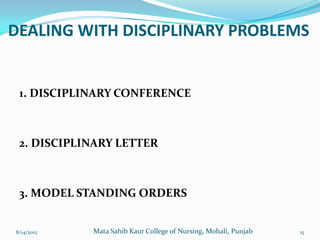Discipline in nursing | PPTX