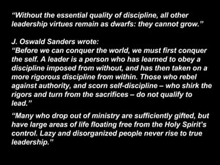 Discipline Of A Leader | PPT