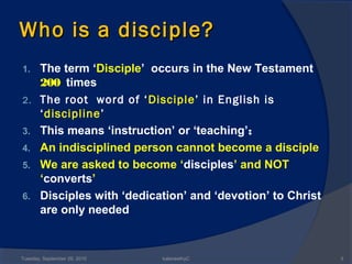 Disciplines for Christian Discipleship | PPT