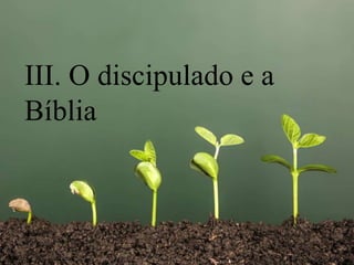 III. O discipulado e a
Bíblia
 