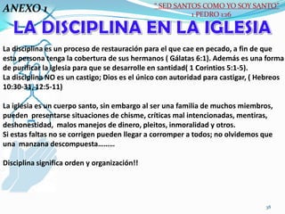 5Aspectos de la membresíaRequisitos para ser miembro de la iglesia localHaber nacido de nuevo. Reconocer a Jesús como Salvador	arrepentimiento de pecados y bautismo en agua.Asistir a los servicios de la iglesia.Formar parte activa de los programas de la iglesiaDar fruto de su fe en CristoPARA TENER EN CUENTASi una persona transfiere su membresía de otra iglesia de la misma fe y doctrina, debe presentar una carta de recomendación  con la cual solicita  a su pastor actualel permiso para pertenecer a otra congregación. La carta debe hacer constar  que de la iglesia donde sale era miembro activo, de buen testimonio y bautizado en agua.36
