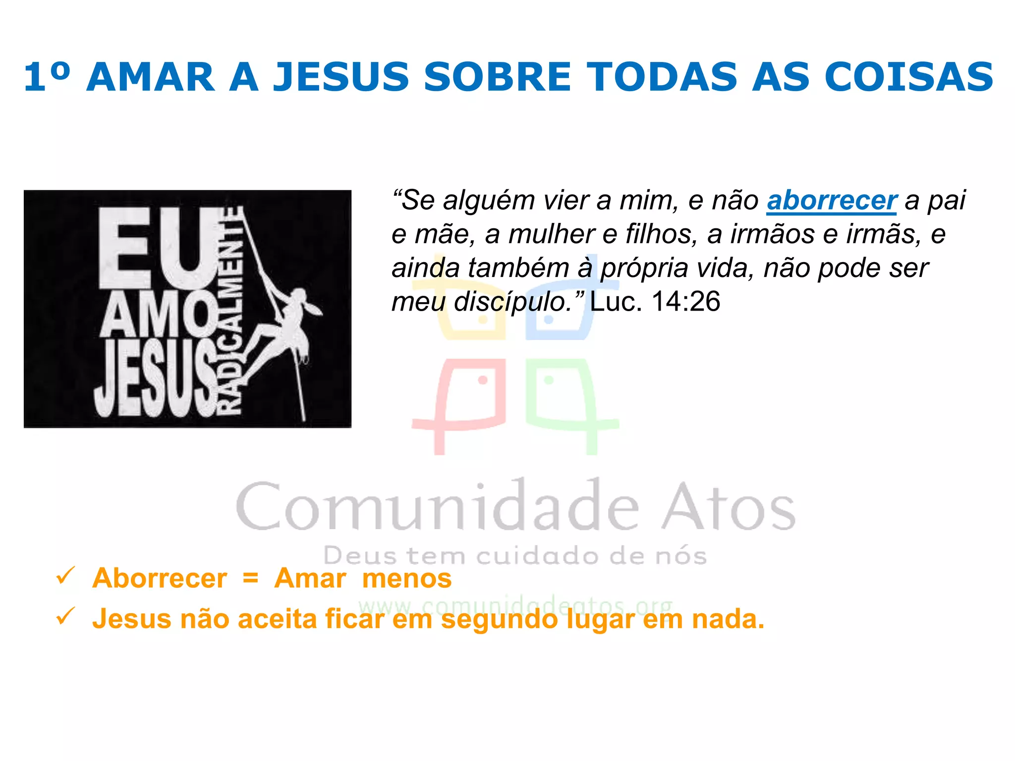 Só faz discípulo de Jesus, quem é discípulo dEle. Portanto ide, fazei discípulos de todas as nações...   Mat. 28:18-20