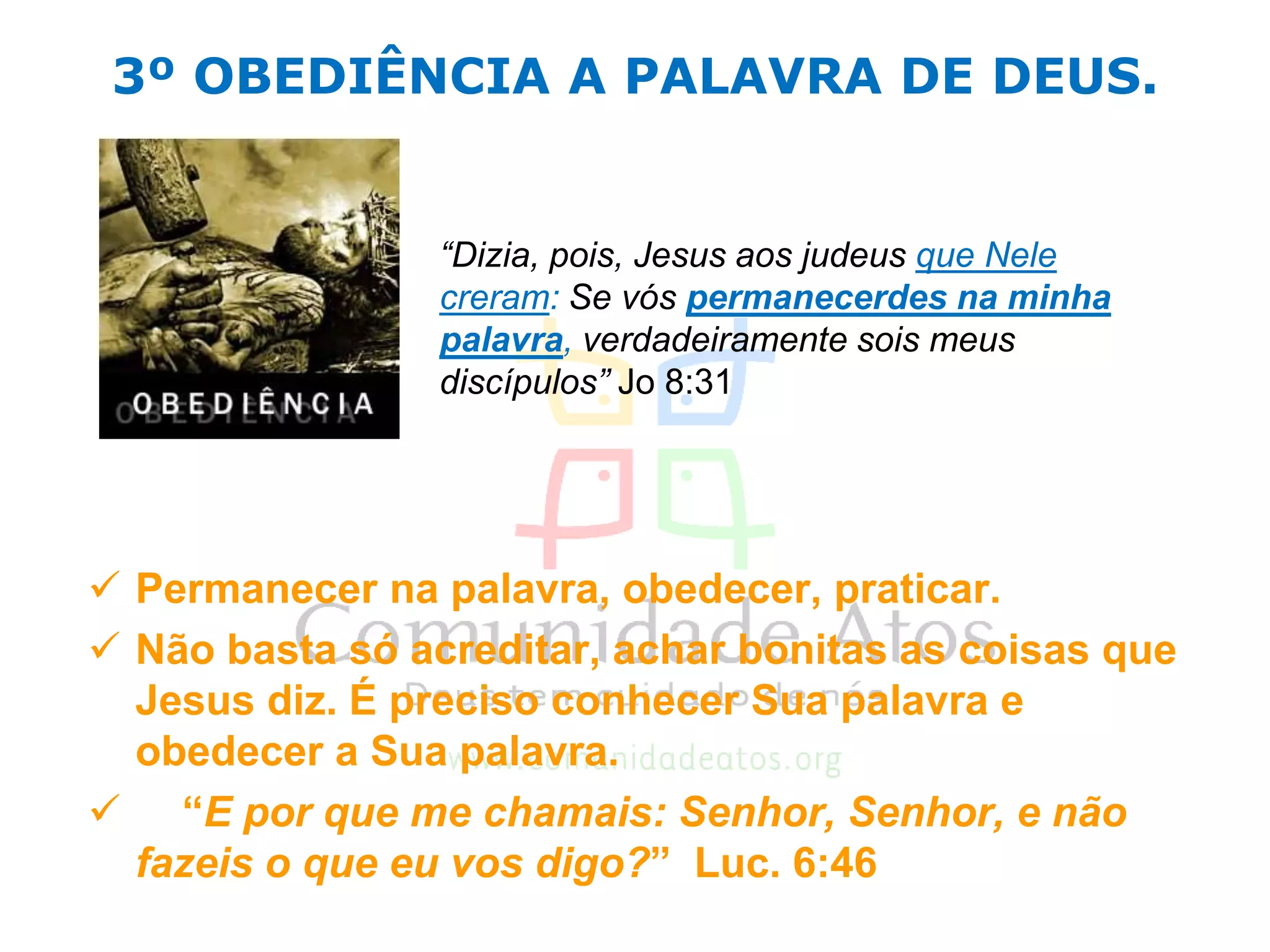 1º AMAR A JESUS SOBRE TODAS AS COISAS“Se alguém vier a mim, e não aborrecer a pai e mãe, a mulher e filhos, a irmãos e irmãs, e ainda também à própria vida, não pode ser meu discípulo.”Luc. 14:26Aborrecer  =  Amar  menos