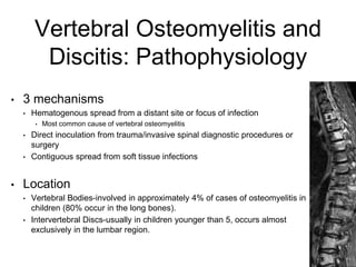 Discitis and osteomyelitis in Sickle cell disease | PPTX