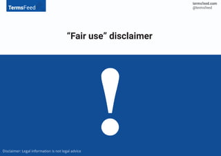 “Fair use” disclaimer
 