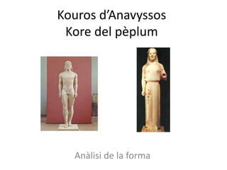 Kourosd’AnavyssosKore del pèplum Anàlisi de la forma 