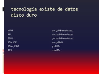 tecnología existe de datos disco duro 