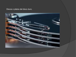 Discos o platos del disco duro.
 