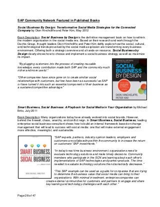 SAP Community Network Featured in Published Books

Social Business By Design: Transformative Social Media Strategies for t...