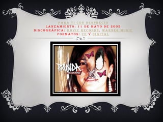 PARA TI CON DESPRECIO LANZAMIENTO: 11 DE MAYO DE 2005 DISCOGRÁFICA: MOVIC RECORDS, WARNER MUSIC FORMATOS: CD Y DIGITAL  