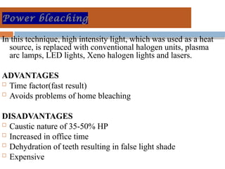 DISCOLORATION of tooth etiology and management | PPTX