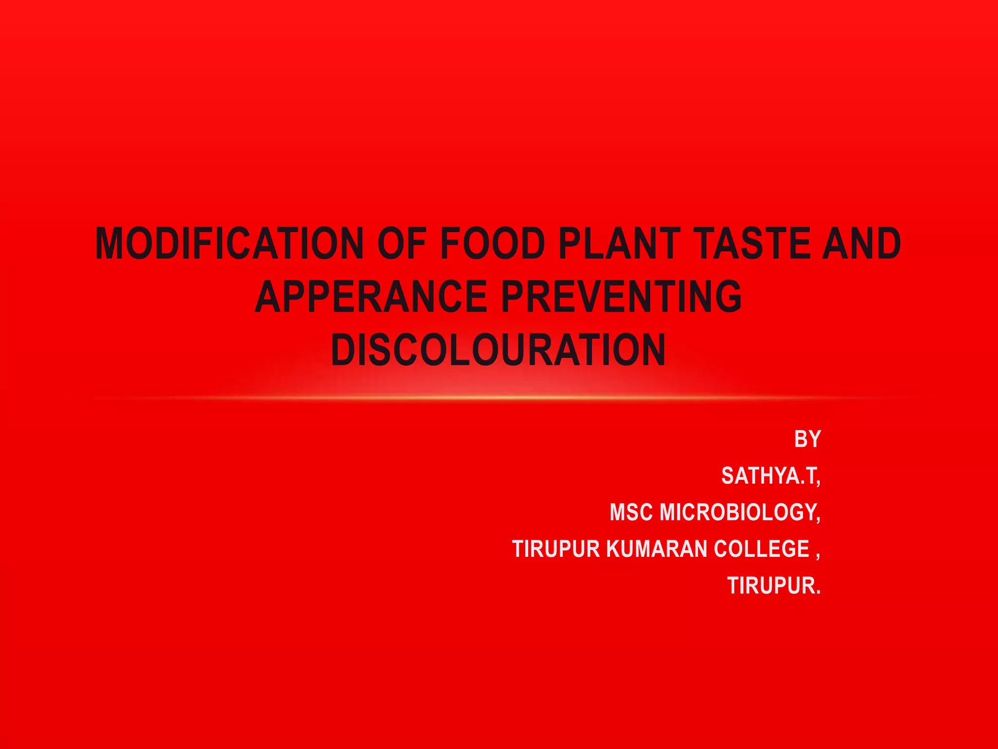 Discolouration Modification By Genetic Engineering Ppt For Students PPT Discolouration modification by genetic engineering ppt for students ppt