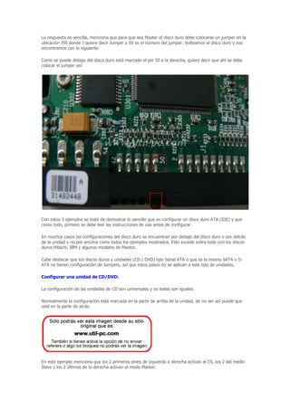 Disco maestro y esclavo